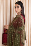 JAZMIN - 3PC RAW SILK EMBROIDERED SHIRT WITH ORGANZA EMBROIDERED DUPATTA AND RAw SILK TROUSER
