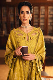 NUREH Exclusive Unstitched Embroidered Leather Peach 3Pc Suit-VB