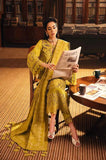 NUREH Exclusive Unstitched Embroidered Leather Peach 3Pc Suit-VB